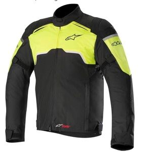 Alpinestars Hyper Drystar Street Motorcycle Jacket Black/Fluo Yellow SZ MEDIUM